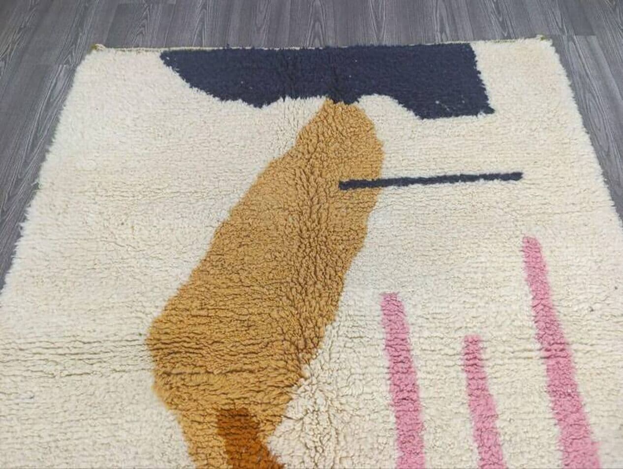 Ręcznie tkany dywan 200x300 cm, wełna, multikolor, Maroko - 200683