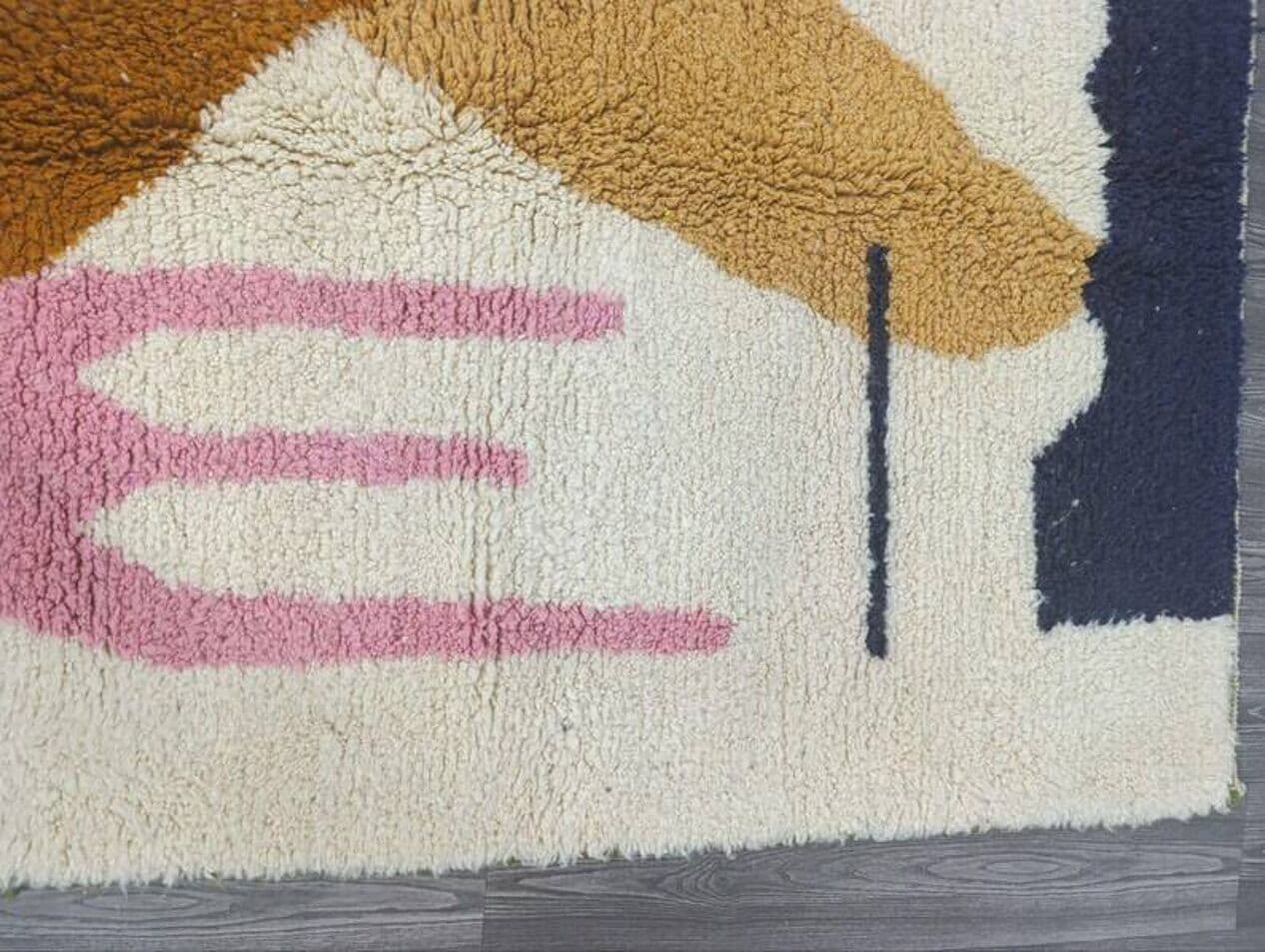 Ręcznie tkany dywan 200x300 cm, wełna, multikolor, Maroko - 200682