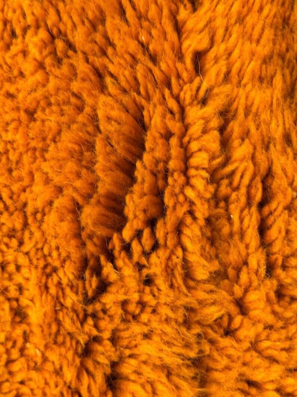 Ręcznie tkany dywan 250x150 cm, wełna, pomarańczowy, brązowy, Maroko - 200674