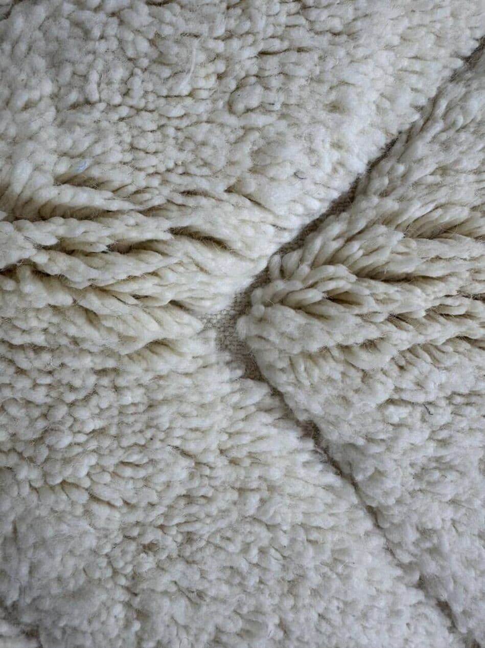 Ręcznie tkany dywan 250x150 cm, wełna, biały, Maroko - 200667