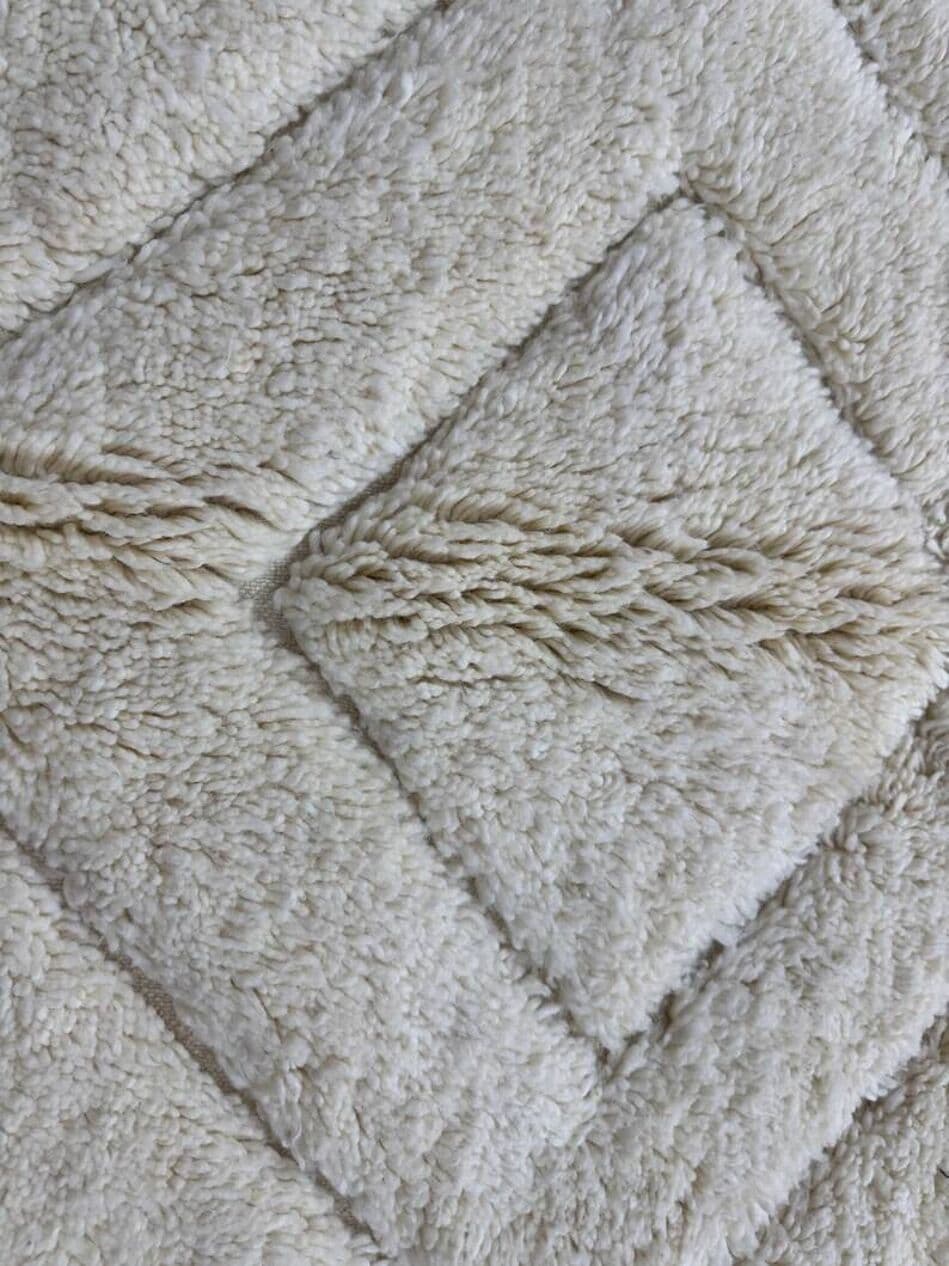 Ręcznie tkany dywan 250x150 cm, wełna, biały, Maroko - 200666