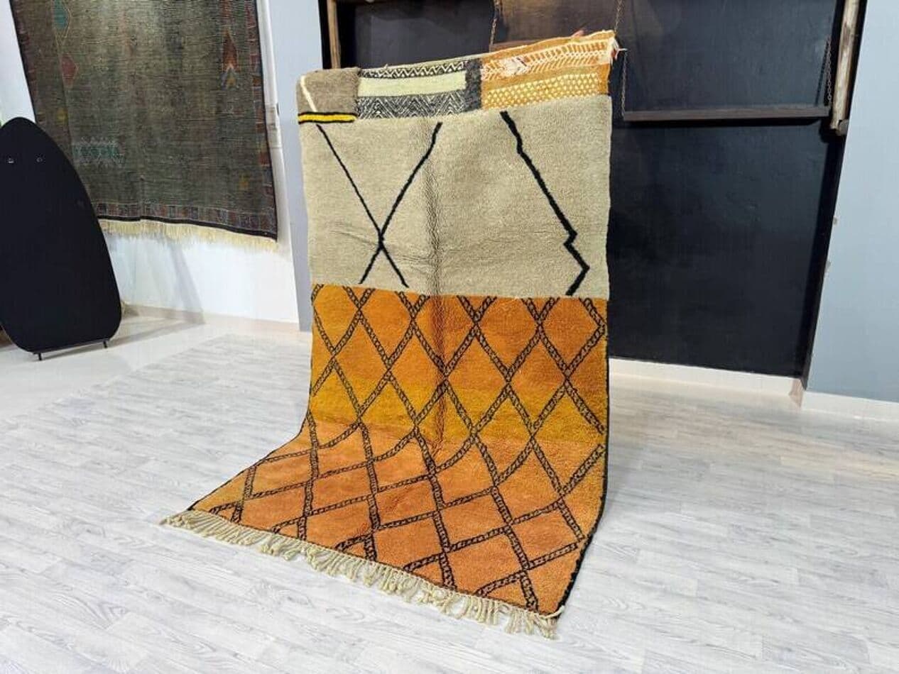 Ręcznie tkany dywan 250x150 cm, wełna, wielokolorowy, Maroko - 200650