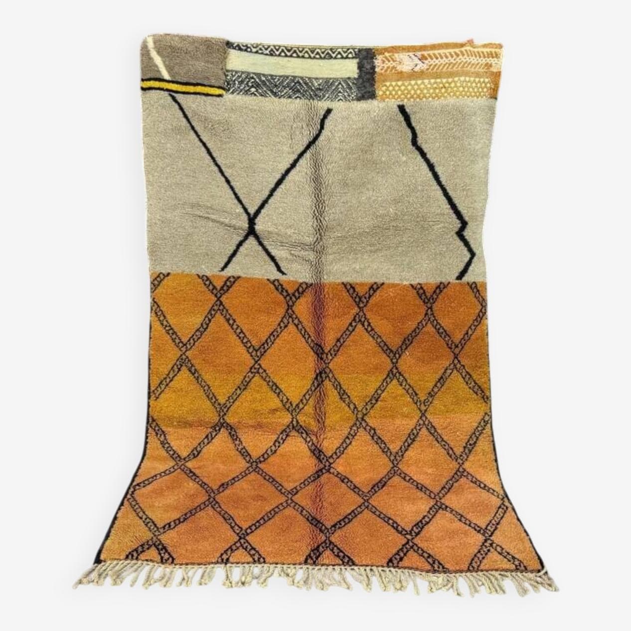 Ręcznie tkany dywan 250x150 cm, wełna, wielokolorowy, Maroko - 200649