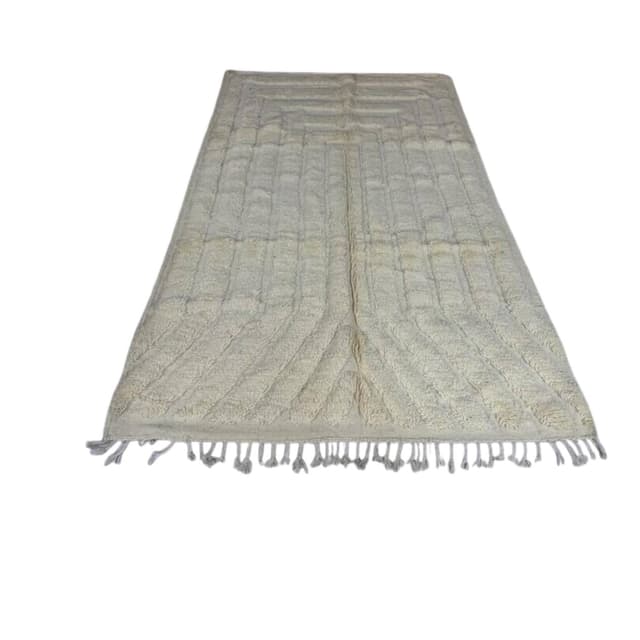 Ręcznie tkany dywan 250x150 cm, wełna, biały, Maroko - WYMIARY
