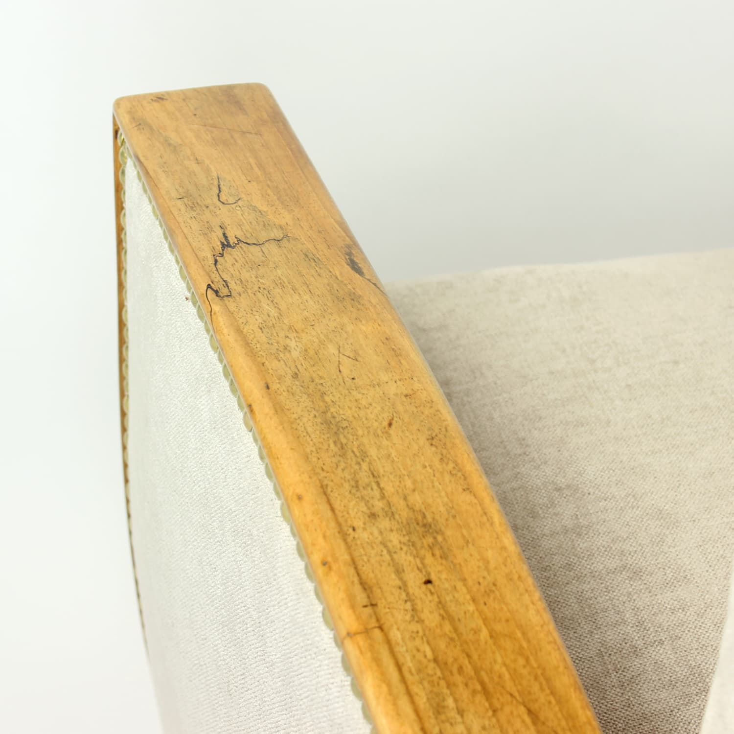 Para foteli Art Deco, beżowy, orzech, Czechosłowacja, lata 30. - 200627