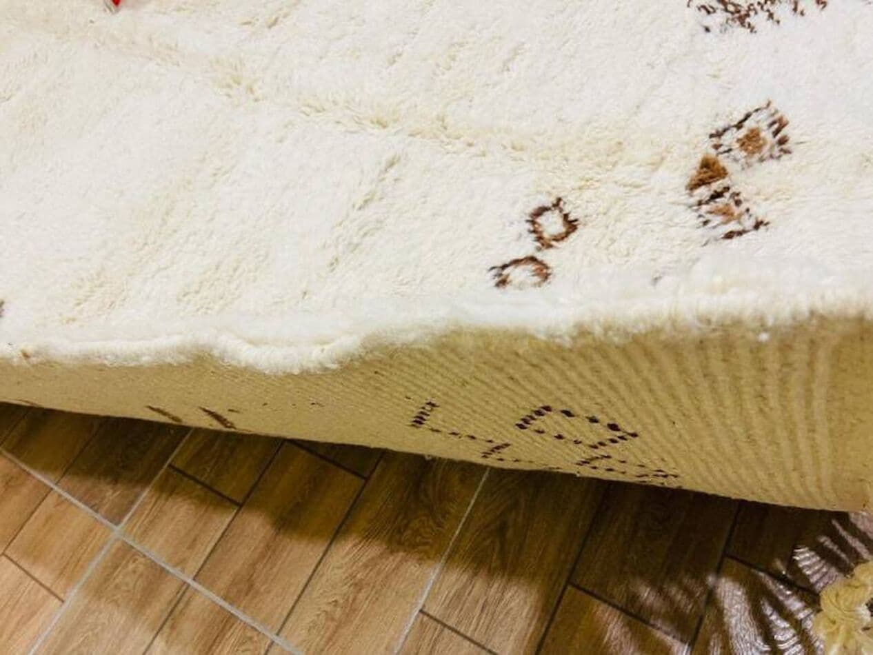 Ręcznie tkany dywan 250x150 cm, wełna, biały, Maroko - 201699