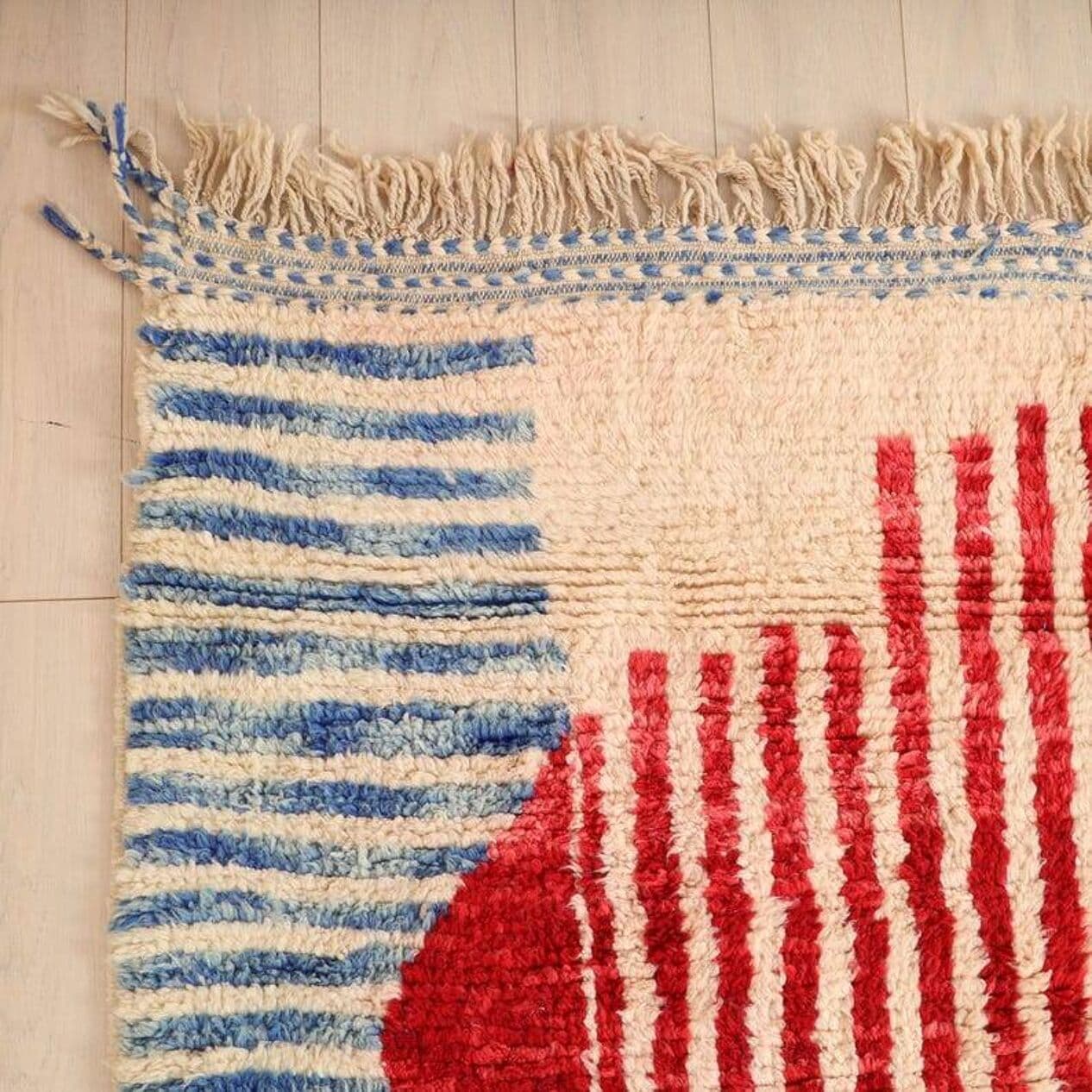 Ręcznie tkany dywan 200x300 cm, wełna, multikolor, Maroko - 201685