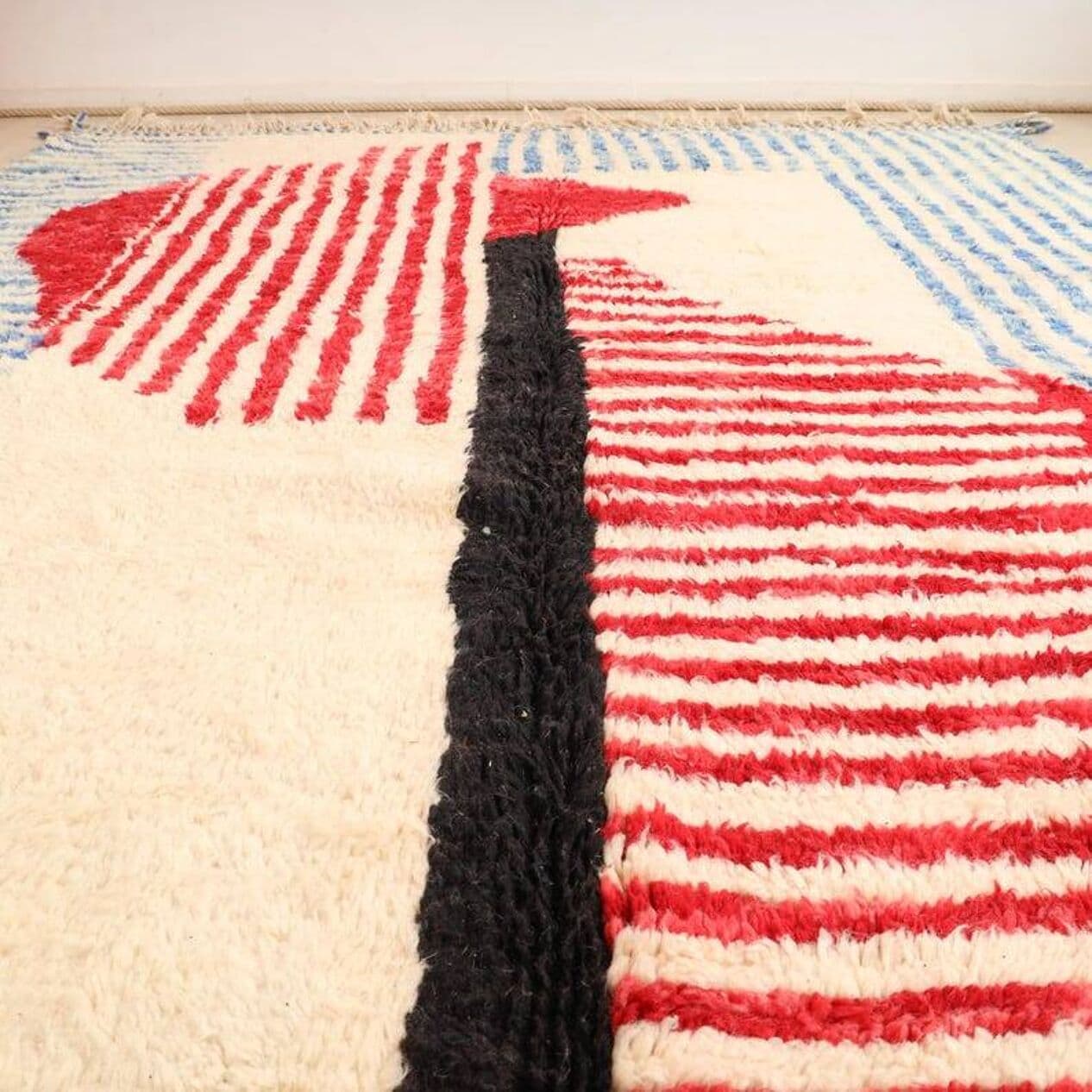 Ręcznie tkany dywan 200x300 cm, wełna, multikolor, Maroko - 201686