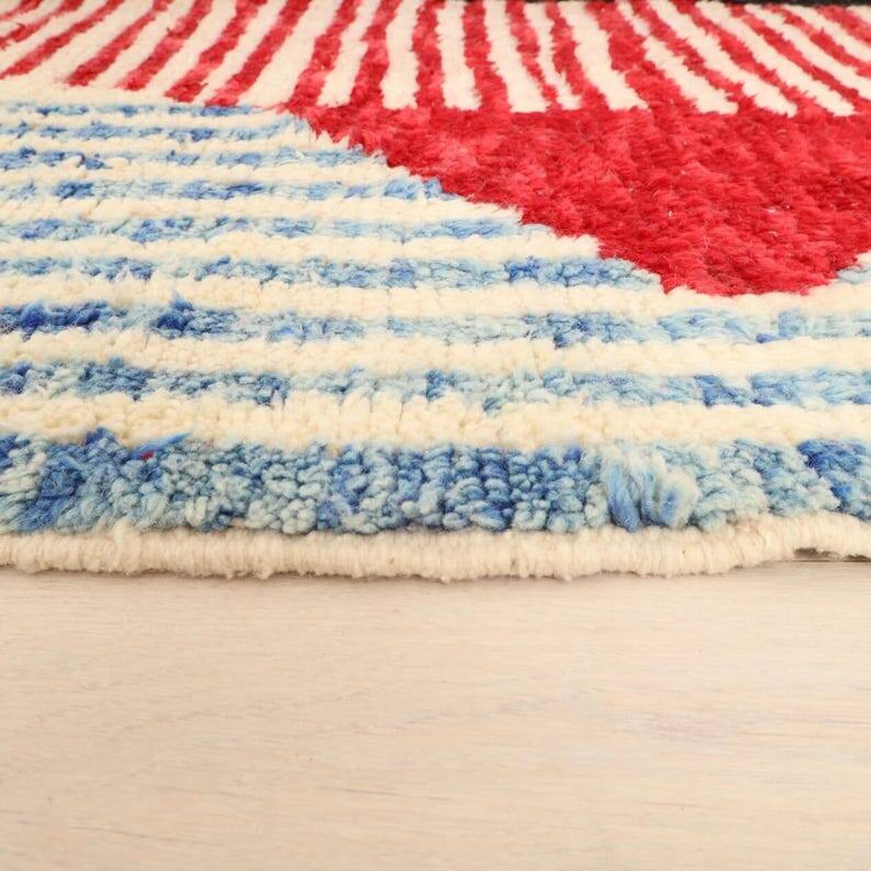 Ręcznie tkany dywan 200x300 cm, wełna, multikolor, Maroko - 201683