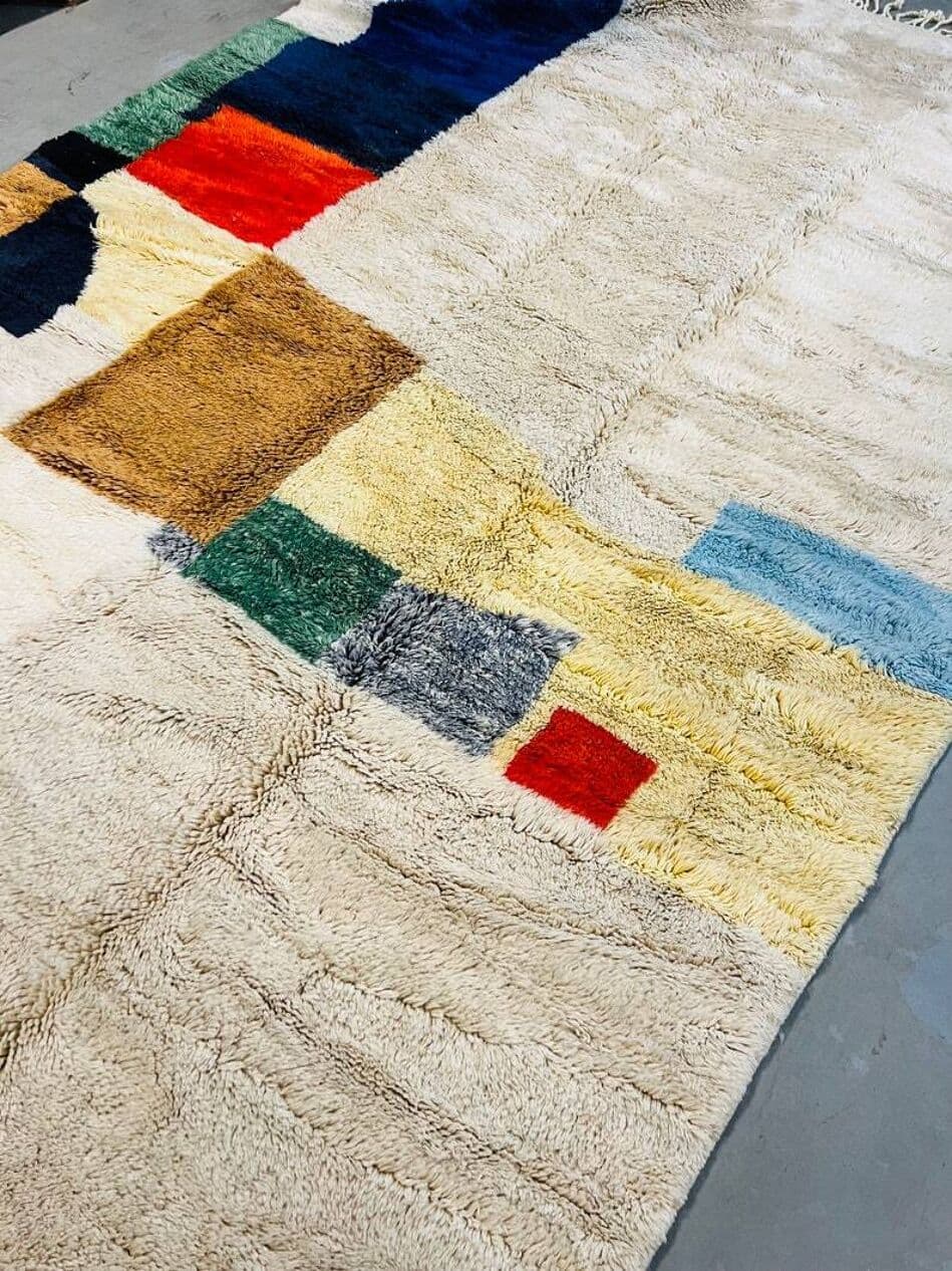 Handcrafted rug 250x150 cm, wool, multicolour, Morocco - 201667