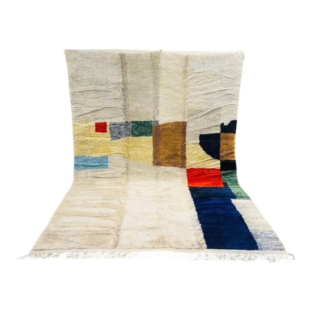 Handcrafted rug 250x150 cm, wool, multicolour, Morocco - DIMENSION