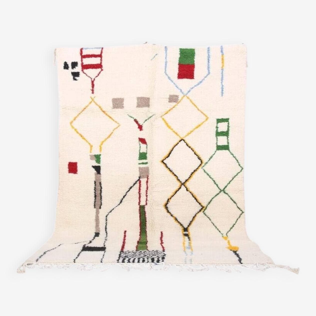 Ręcznie tkany dywan 250x150 cm, wełna, multikolor, Maroko