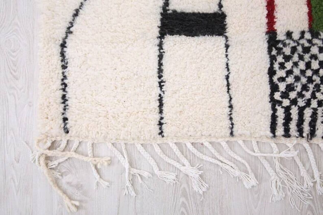 Ręcznie tkany dywan 250x150 cm, wełna, multikolor, Maroko - 201640