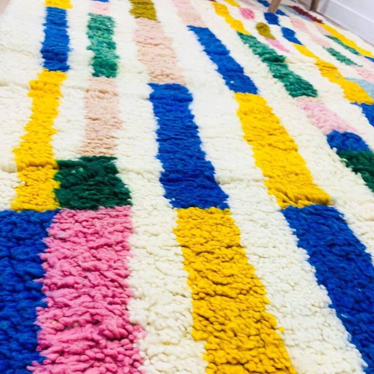 Ręcznie tkany dywan 200x300 cm, wełna, multikolor, Maroko - 201635