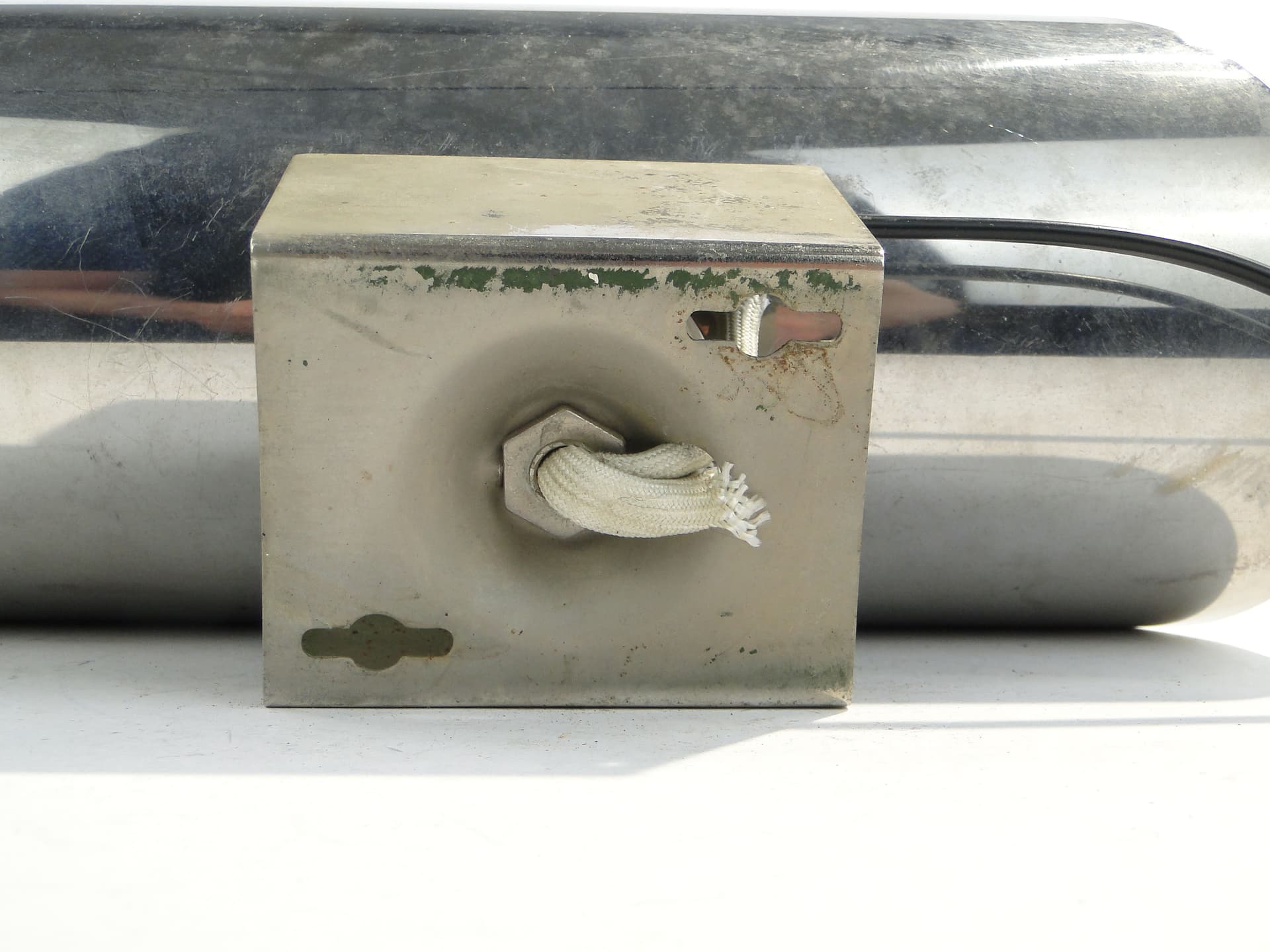 Kinkiet, Space Age, srebrny, stal chromowana, Polam Wieliczka, Polska, lata 60. - 1421