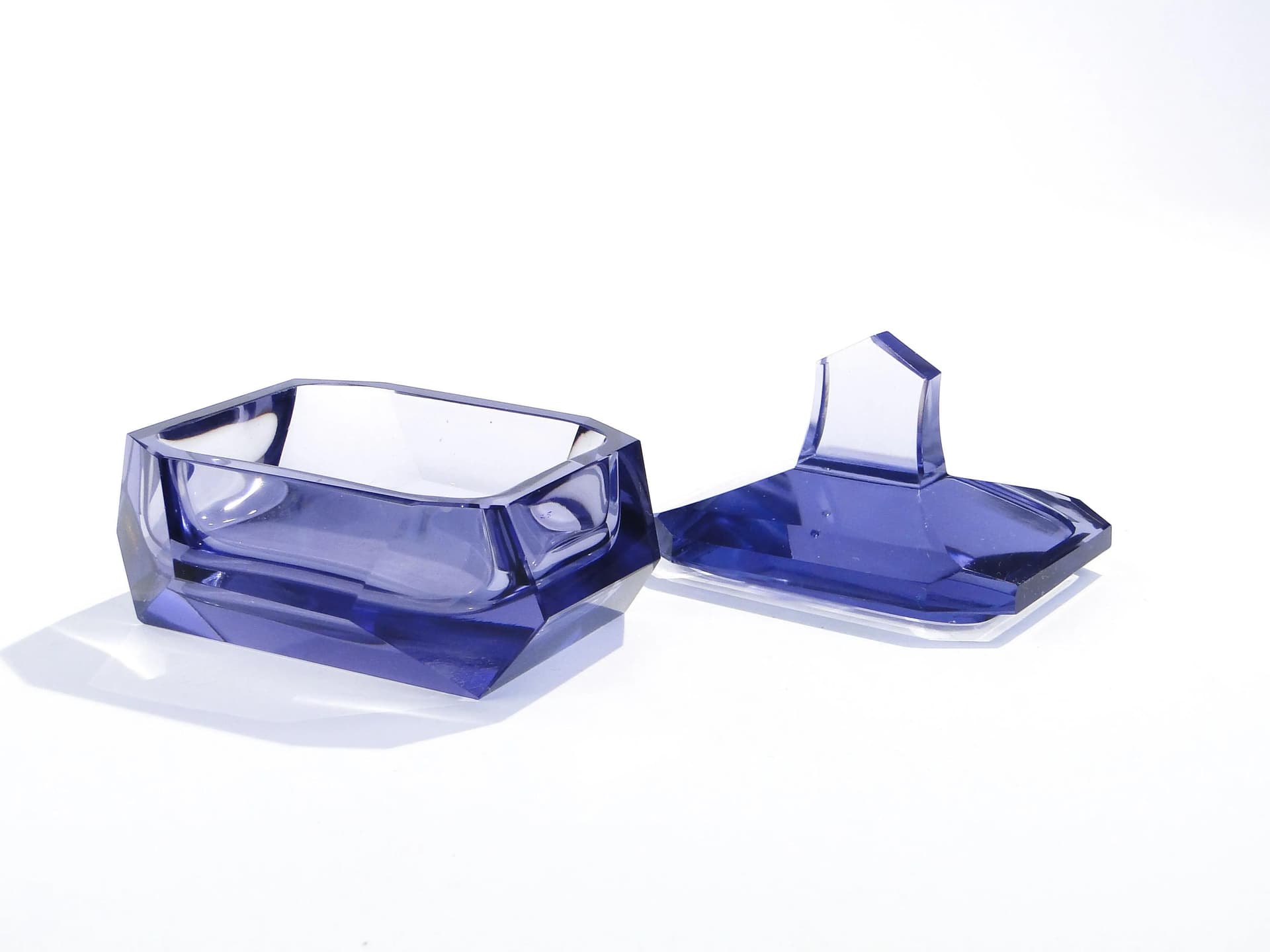 Amethyst Crystal Bonbonniere, Moser, Czechoslovakia, 1930s - 14190