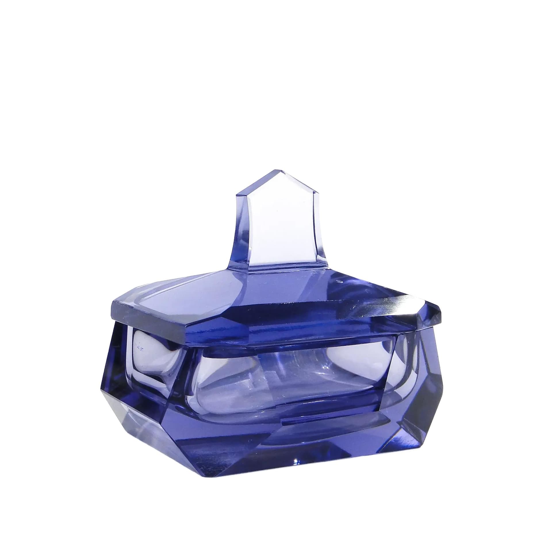 Amethyst Crystal Bonbonniere, Moser, Czechoslovakia, 1930s