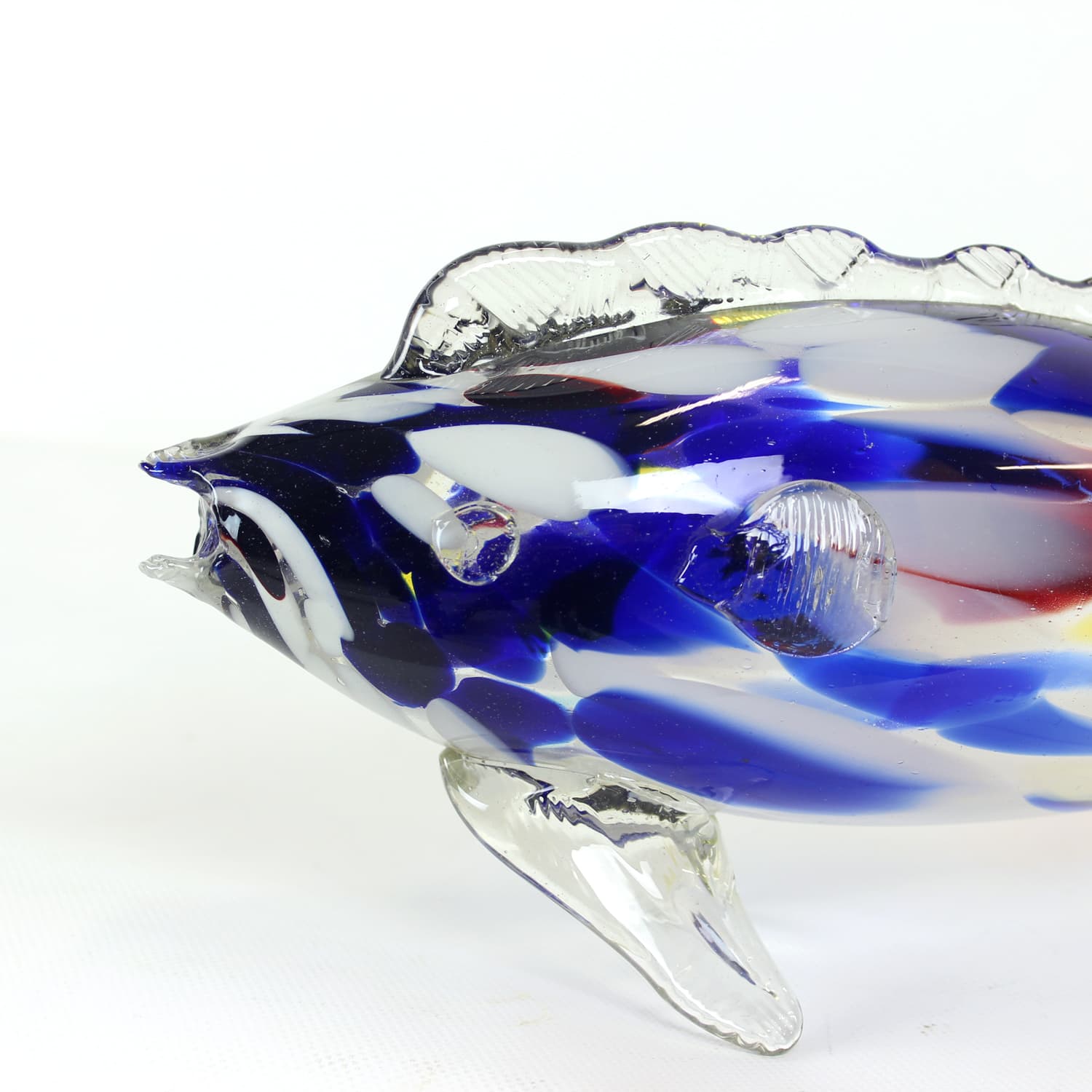 Statuetka ryba, multikolor, szkło, Czechosłowacja, lata 60. - 201145