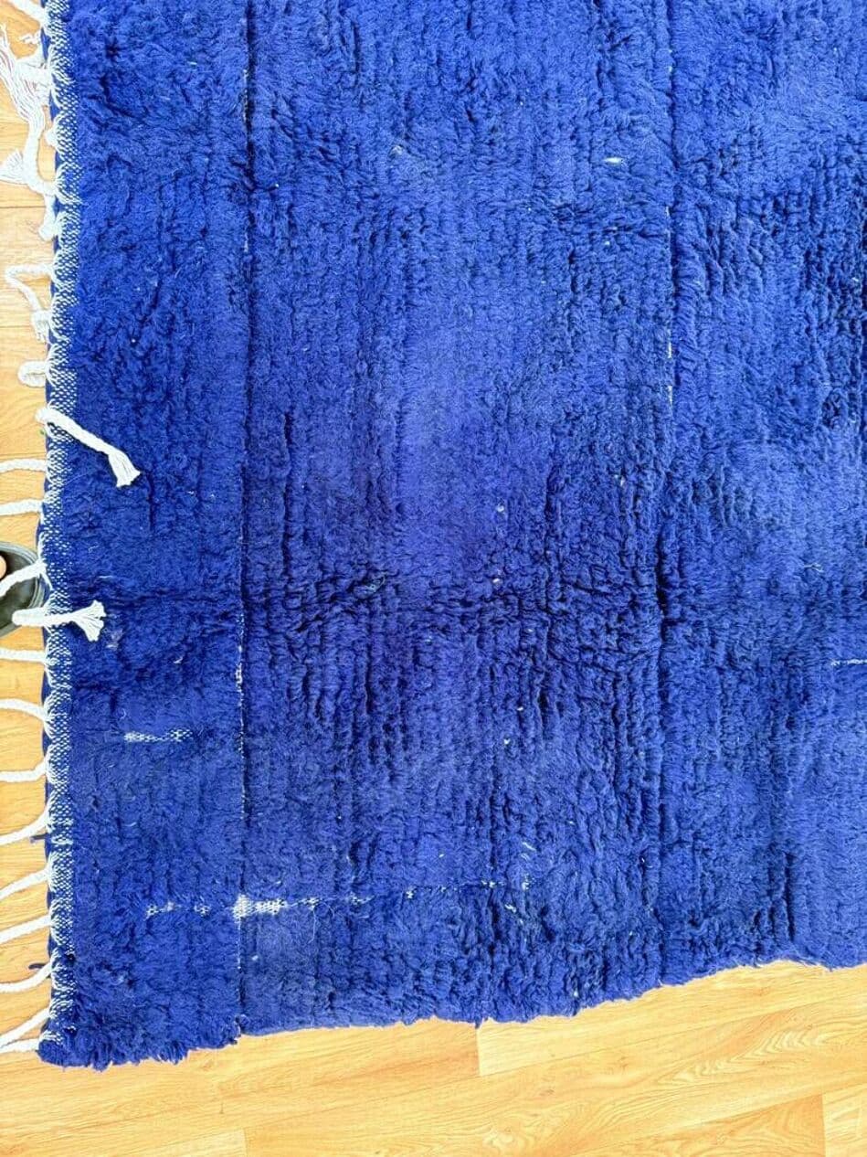 Ręcznie tkany dywan 200x300 cm, wełna, niebieski, Maroko - 201615