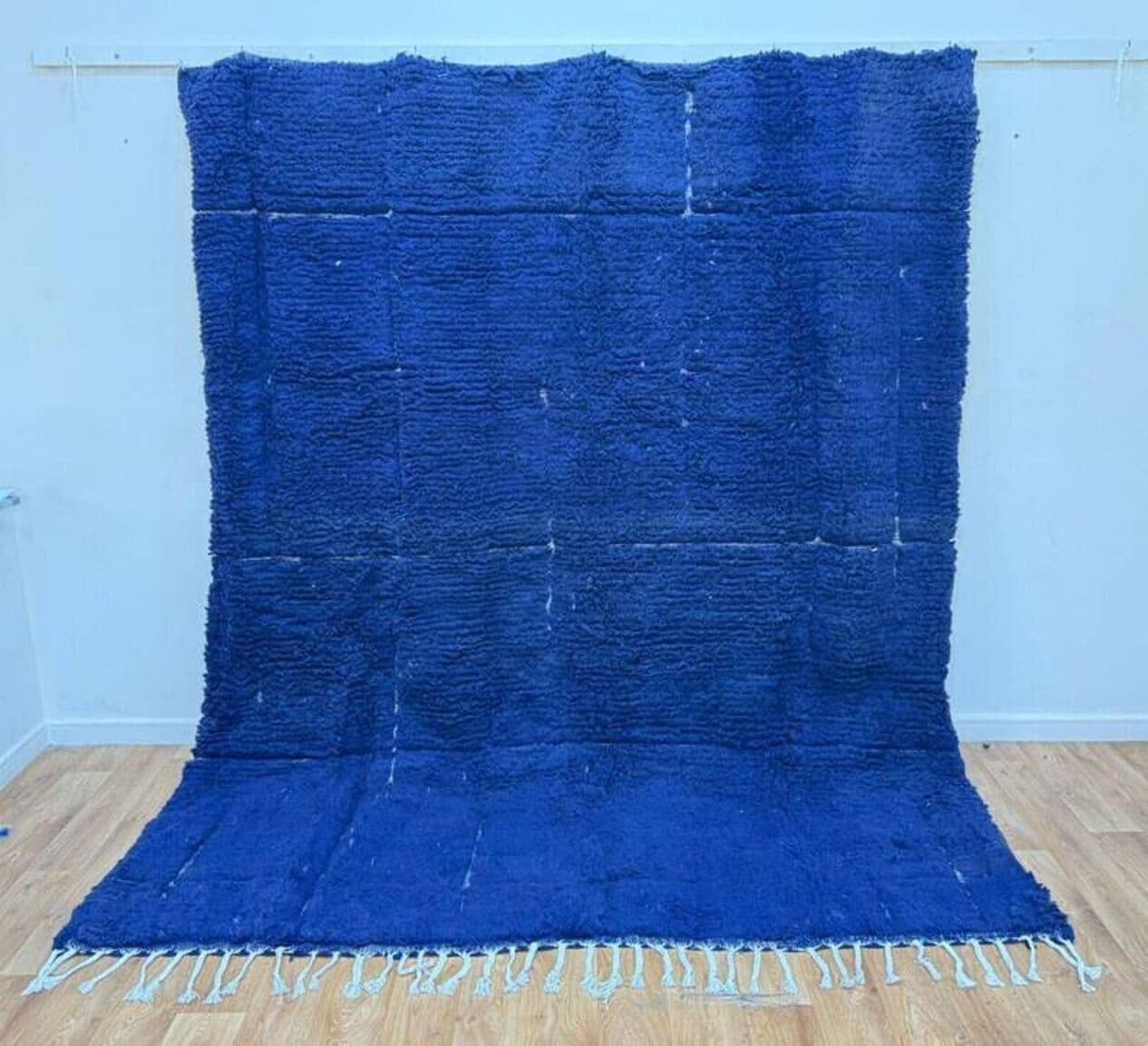 Ręcznie tkany dywan 200x300 cm, wełna, niebieski, Maroko - 201612