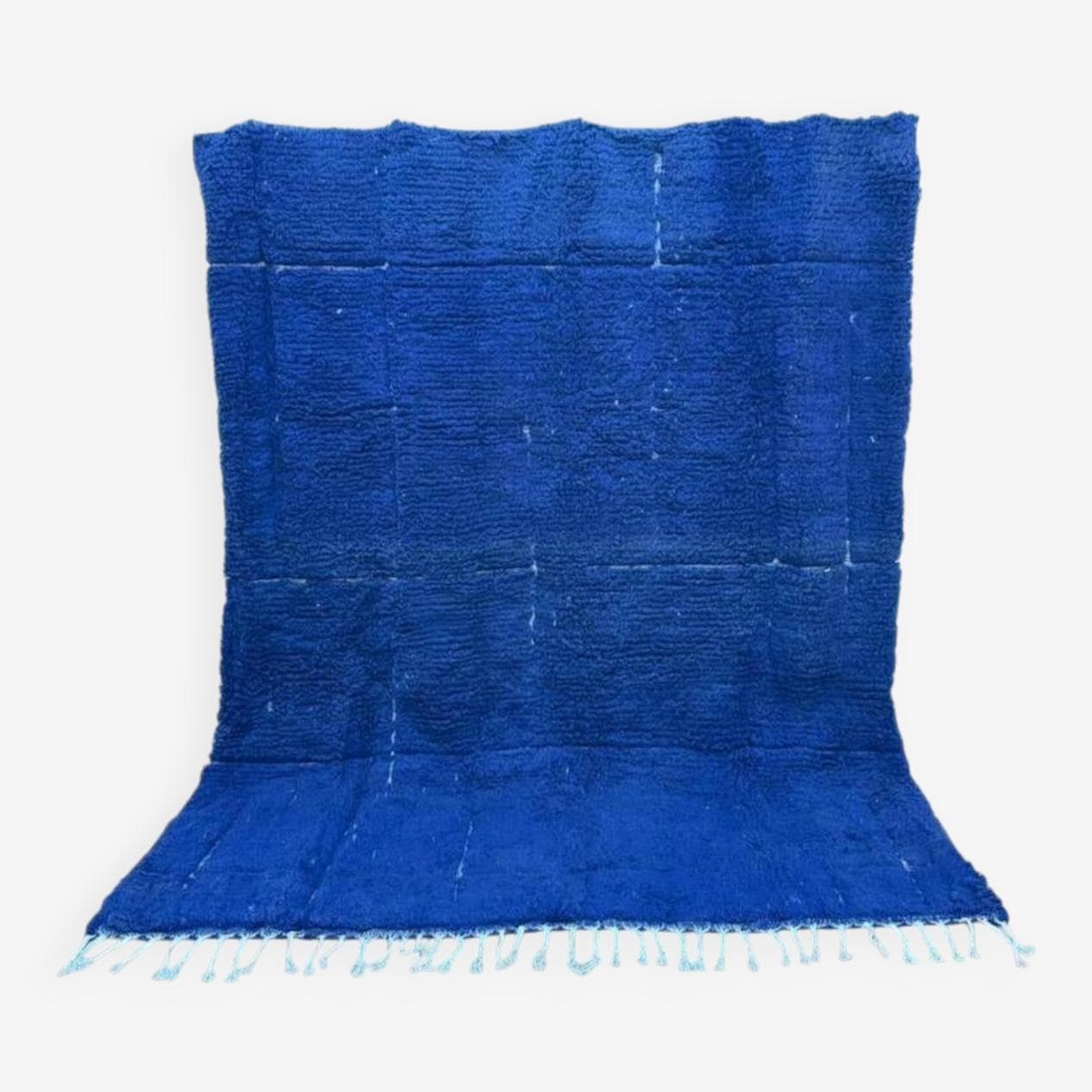 Ręcznie tkany dywan 200x300 cm, wełna, niebieski, Maroko - 201610