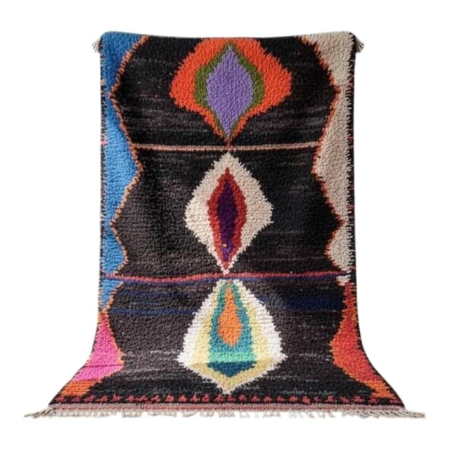 Ręcznie tkany dywan 200x300 cm, wełna, wielokolorowy, Maroko - WYMIARY