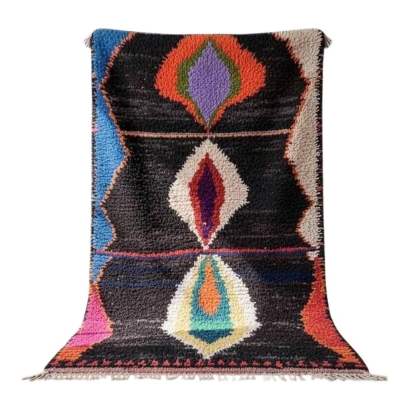 Ręcznie tkany dywan 200x300 cm, wełna, wielokolorowy, Maroko