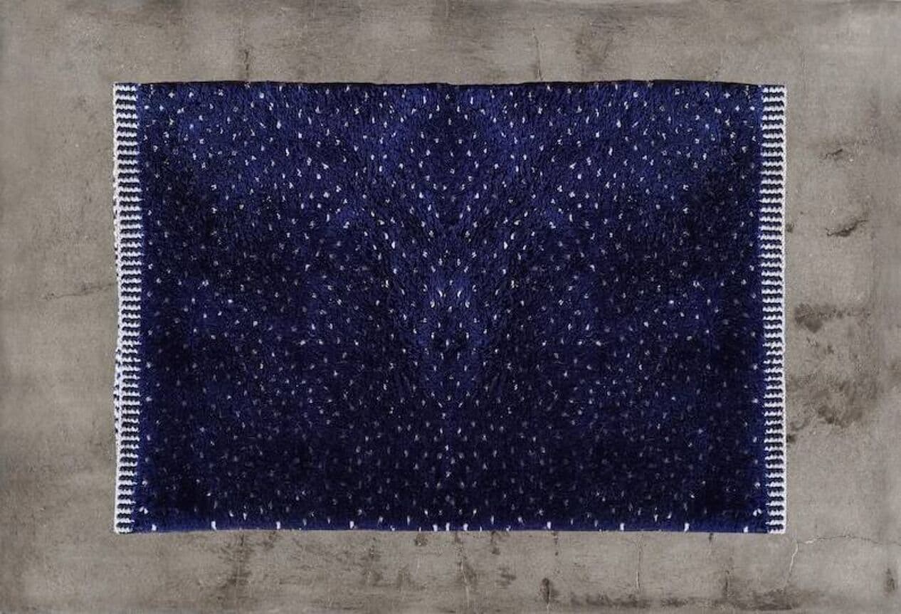 Ręcznie tkany dywan 100x200 cm, wełna, granatowy, Maroko - 201569