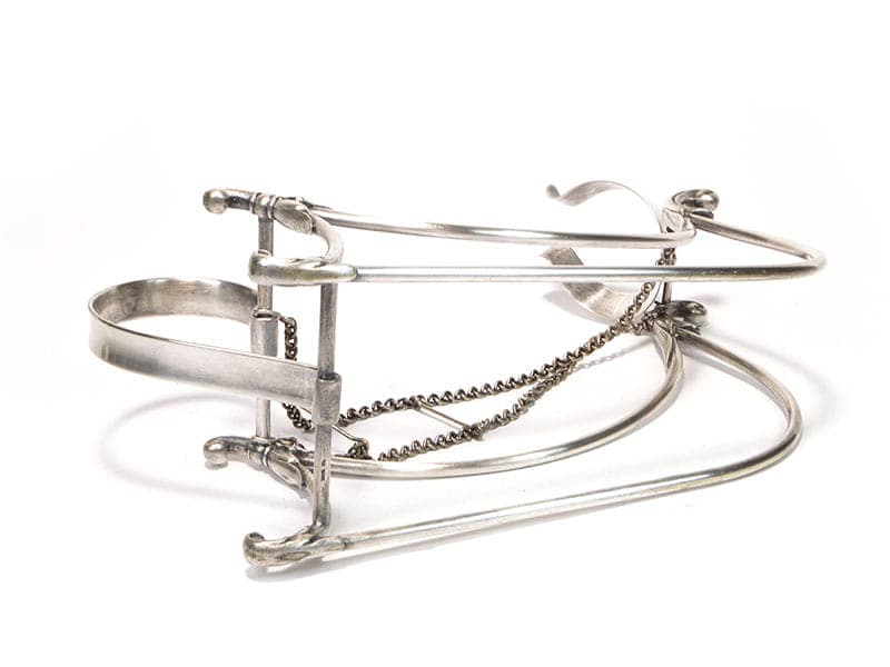 Postument na butelkę, sań, srebrny, mosiądz, WMF, Niemcy, XIX w. - 201176