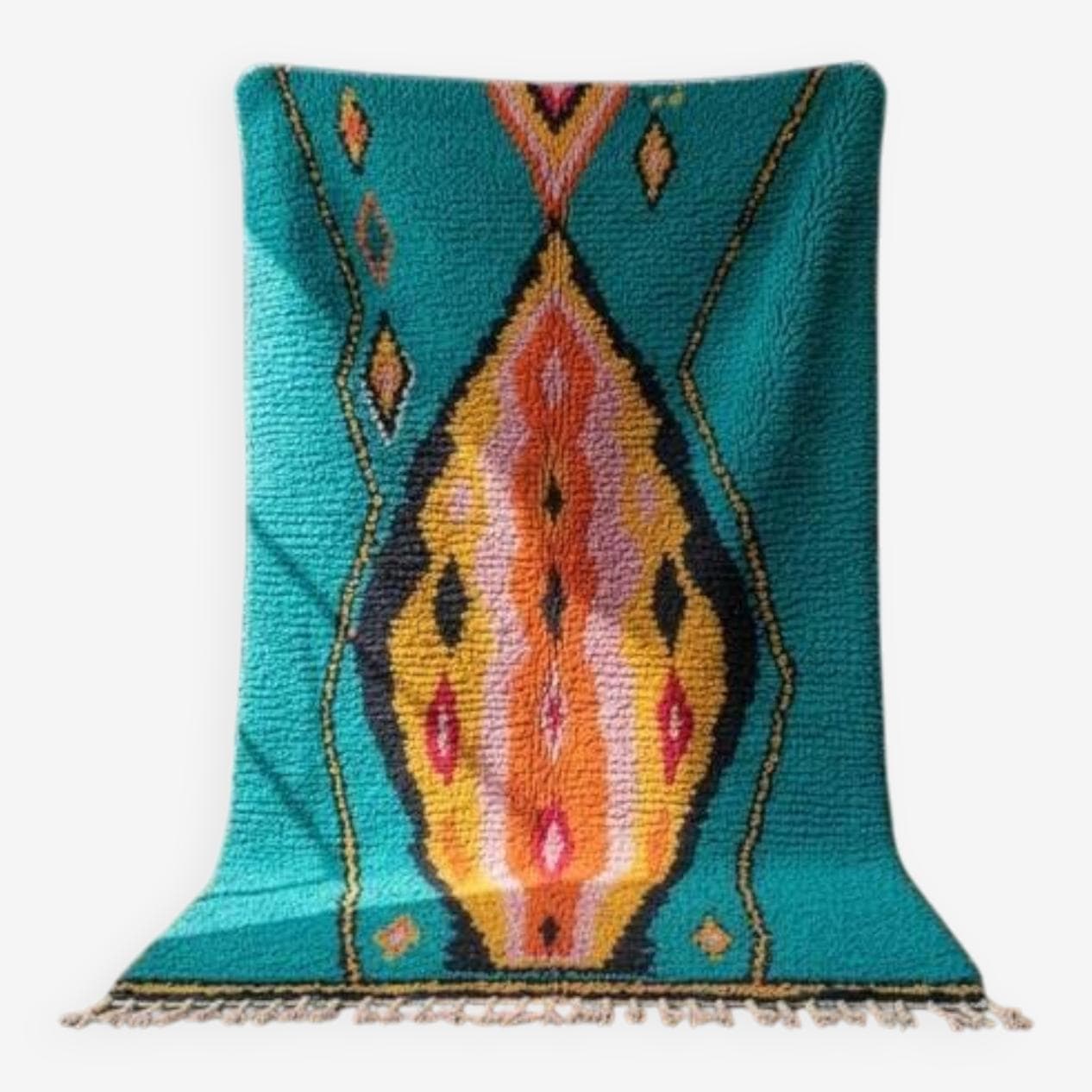 Ręcznie tkany dywan 200x300 cm, wełna, multikolor, Maroko - 201504