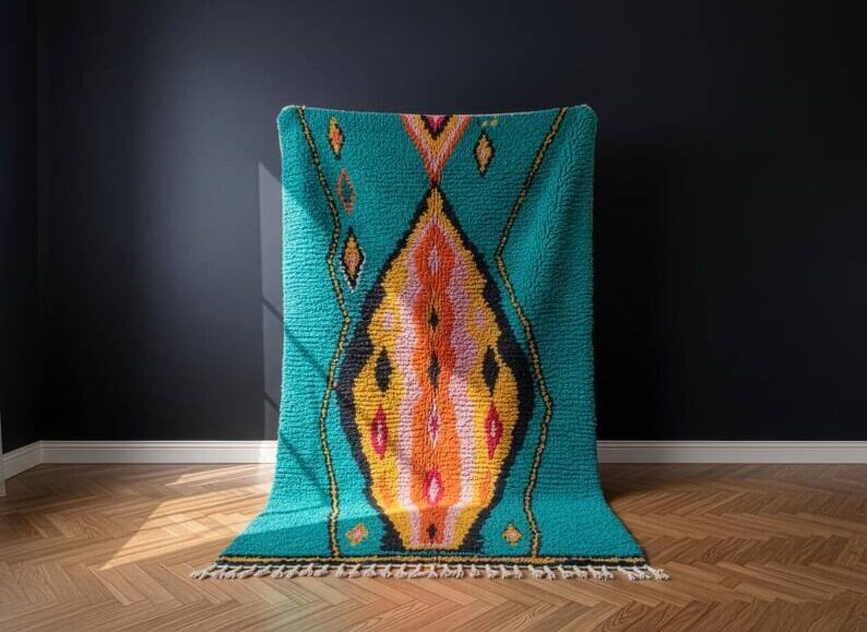 Ręcznie tkany dywan 200x300 cm, wełna, multikolor, Maroko - 201510