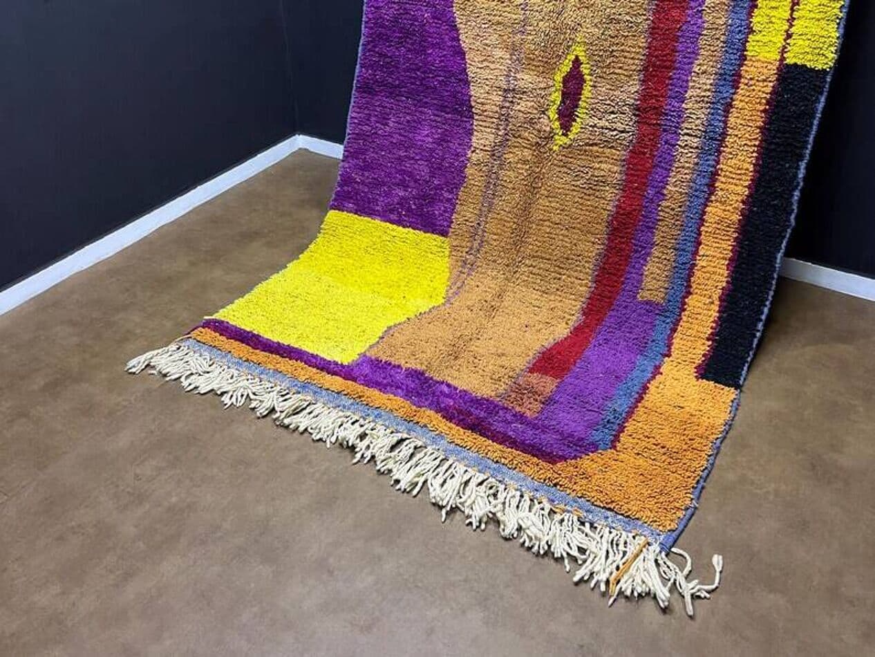 Ręcznie tkany dywan 250x150 cm, wełna, wielokolorowy, Maroko - 201501