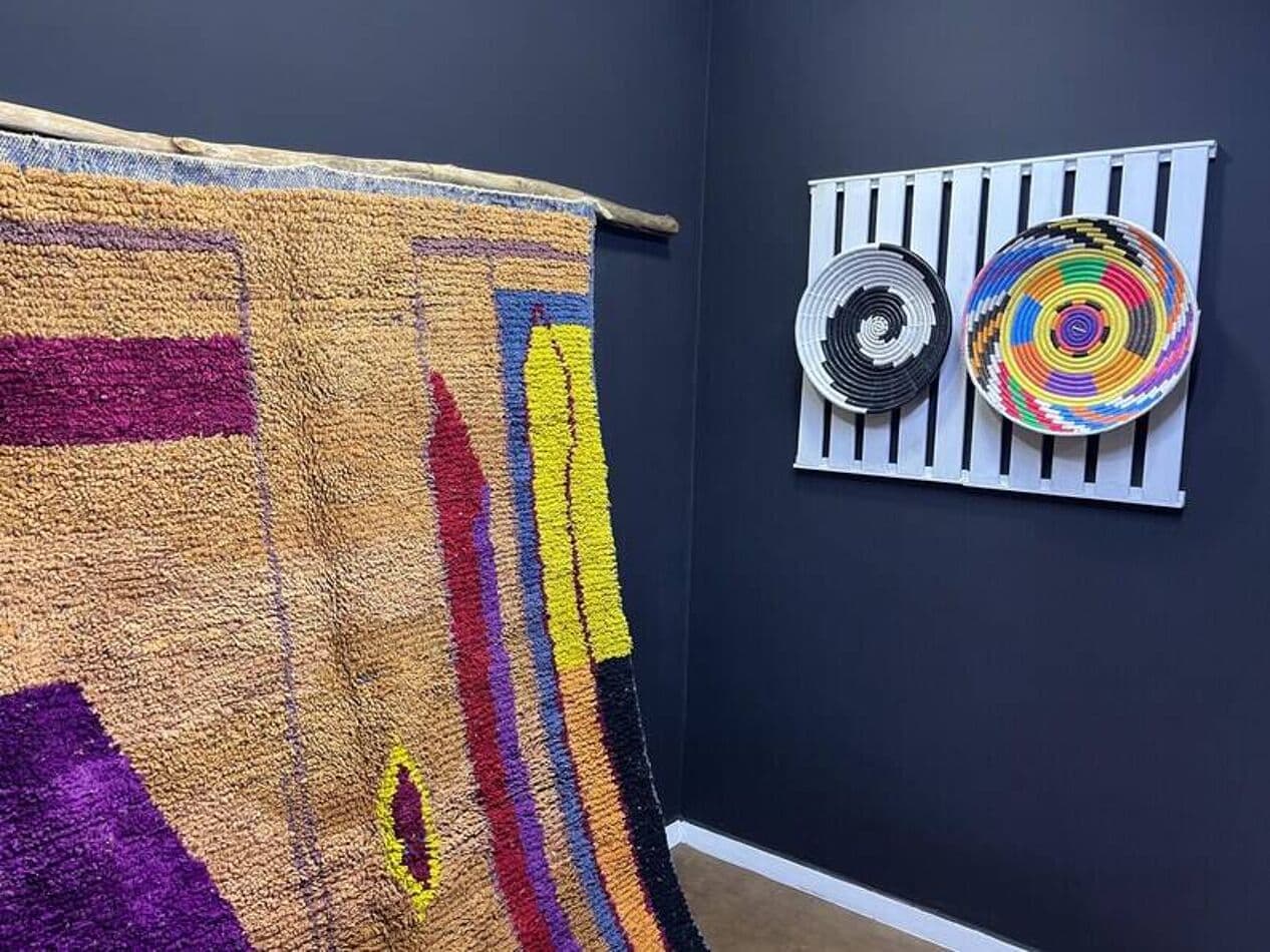 Ręcznie tkany dywan 250x150 cm, wełna, wielokolorowy, Maroko - 201502