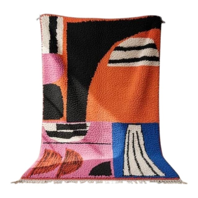 Ręcznie tkany dywan 200x300 cm, wełna, multikolor, Maroko - WYMIARY