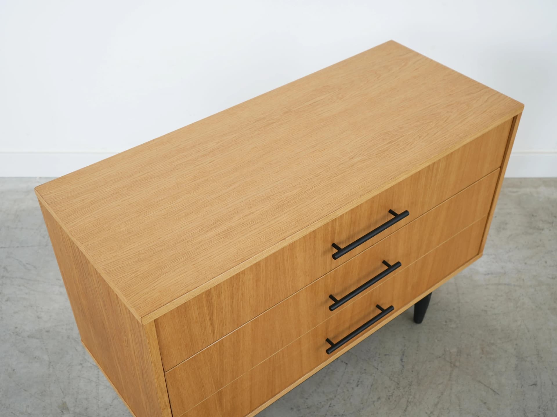 Komoda, skandynawski design, dąb jasny, Polska, lata 60. - 14353