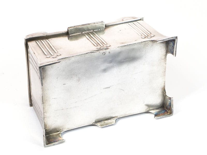 Sugar box, Art Nouveau, silver brass, Sandrik, Czech Republic, early 20th c. - 201214