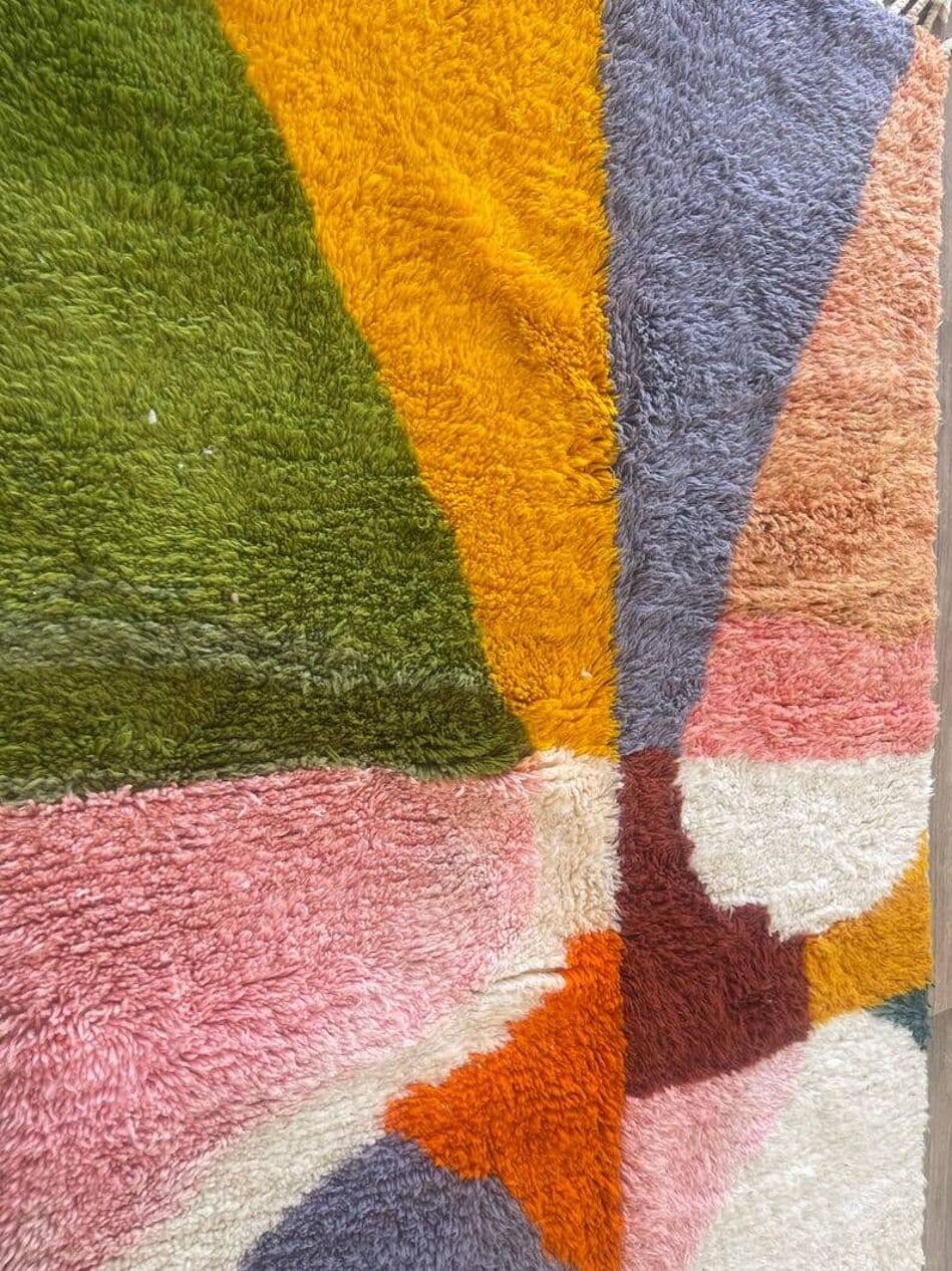 Handwoven rug 300x200 cm, wool, multicolour, Morocco - 201421