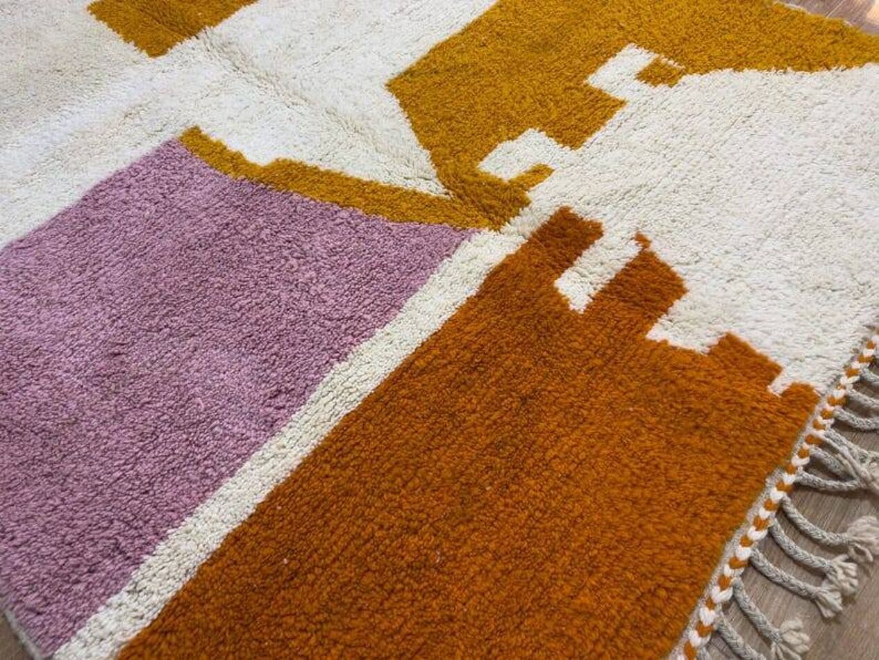 Ręcznie tkany dywan 200x300 cm, wełna, multikolor, Maroko - 201345