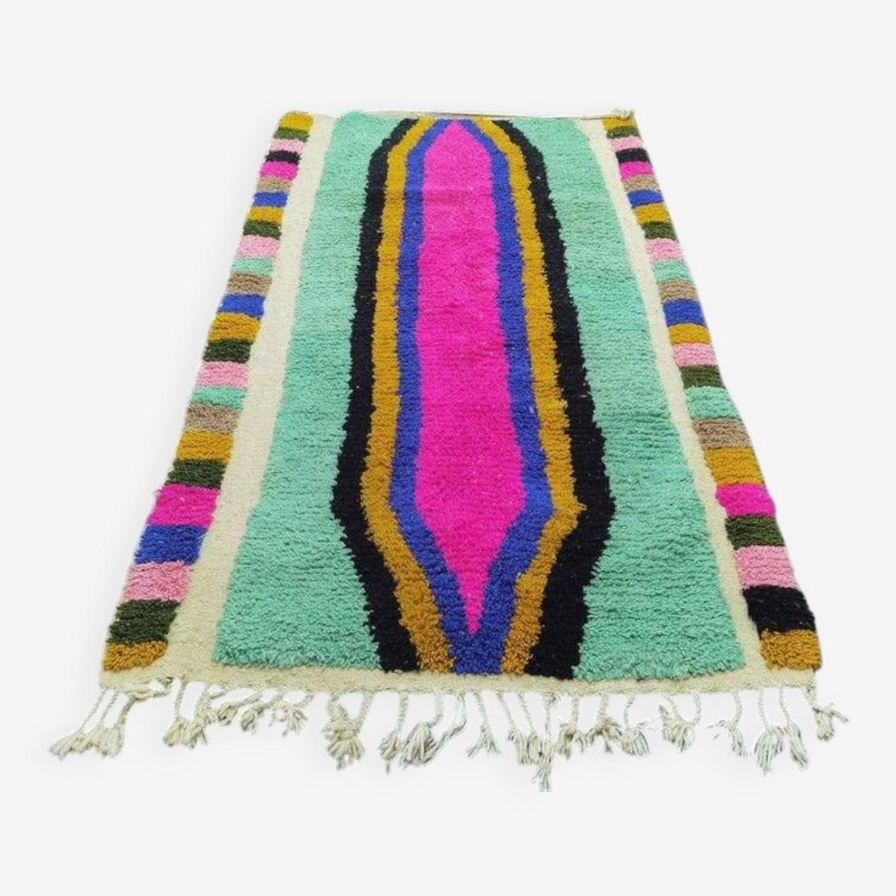 Ręcznie tkany dywan 250x150 cm, wełna, multikolor, Maroko - 201323