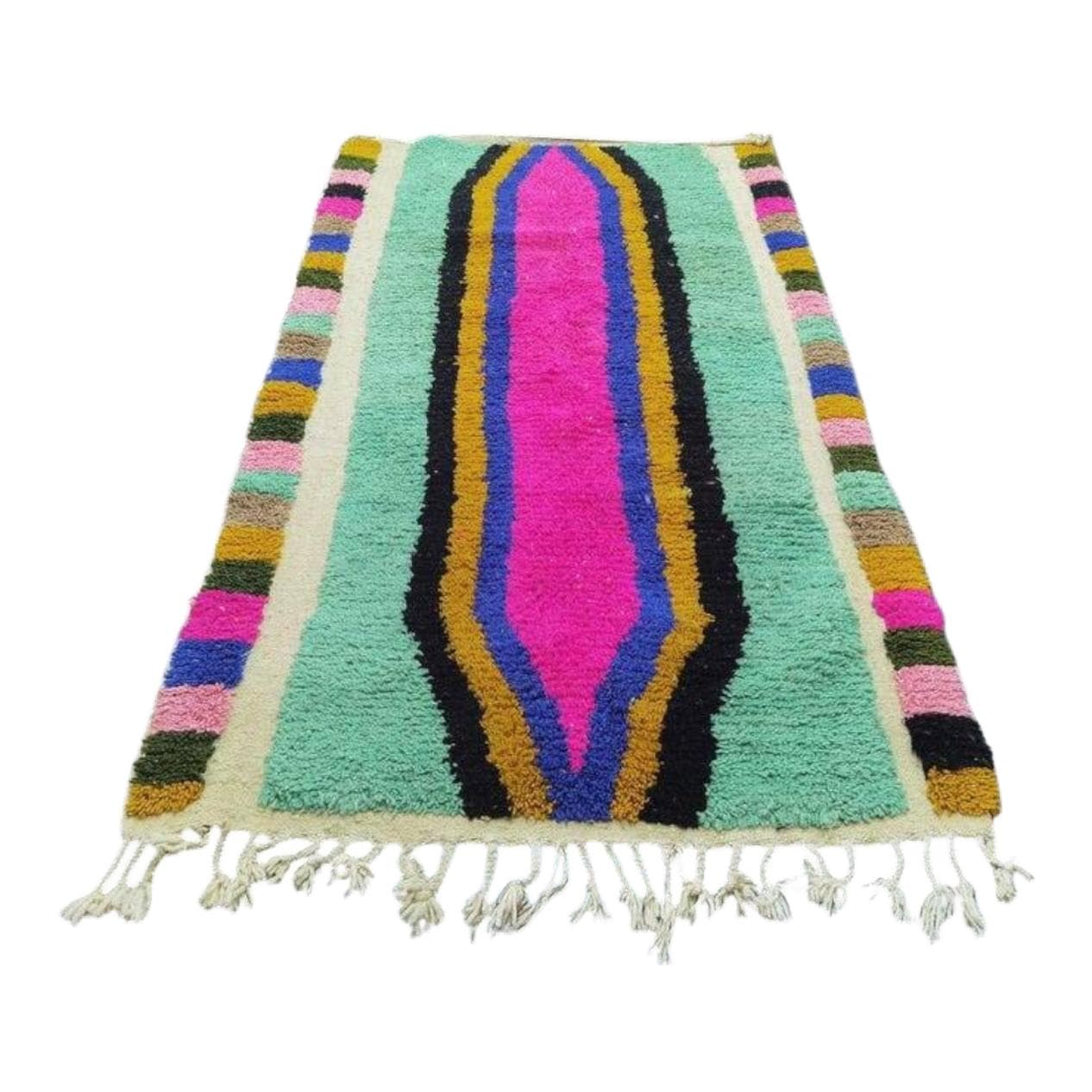 Ręcznie tkany dywan 250x150 cm, wełna, multikolor, Maroko