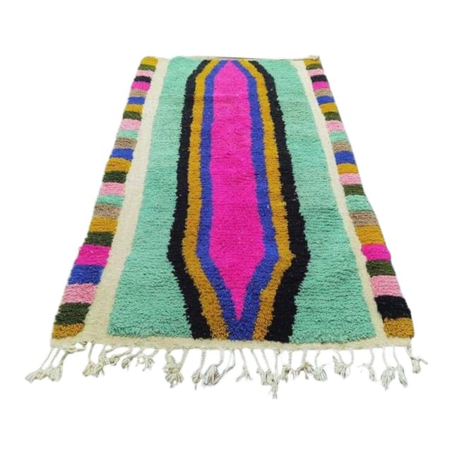 Ręcznie tkany dywan 250x150 cm, wełna, multikolor, Maroko - WYMIARY