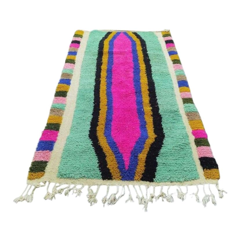 Ręcznie tkany dywan 250x150 cm, wełna, multikolor, Maroko