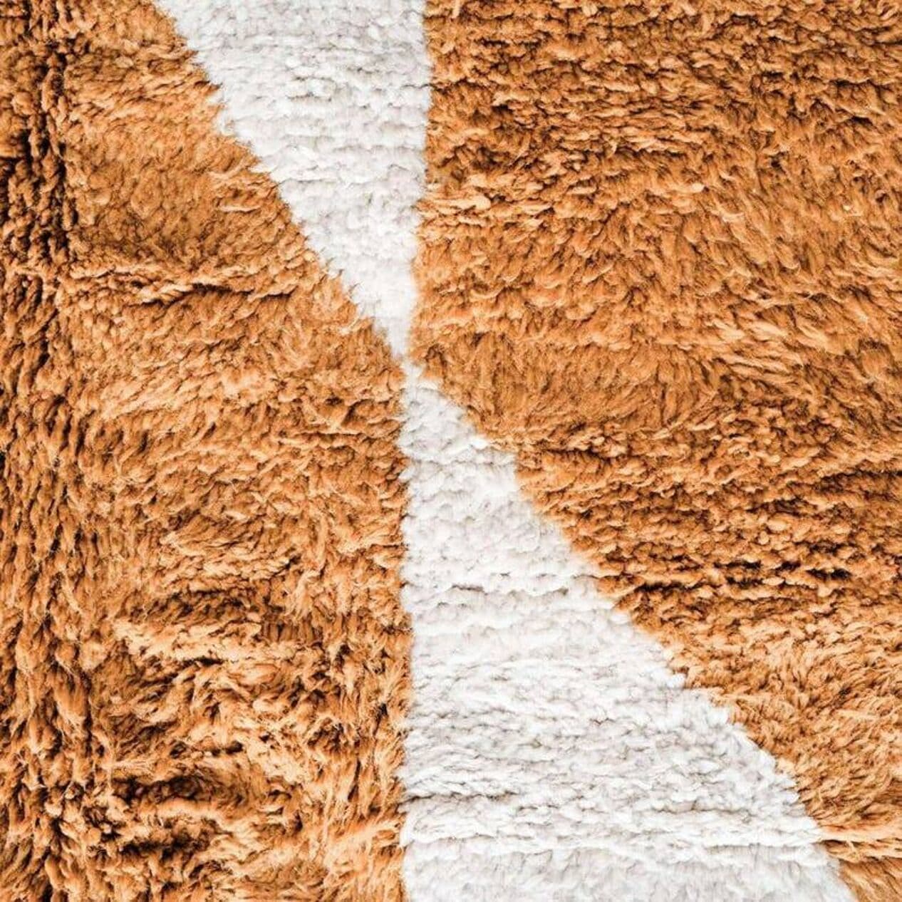 Ręcznie tkany dywan 200x300 cm, wełna, brązowy, beżowy, Maroko - 201308