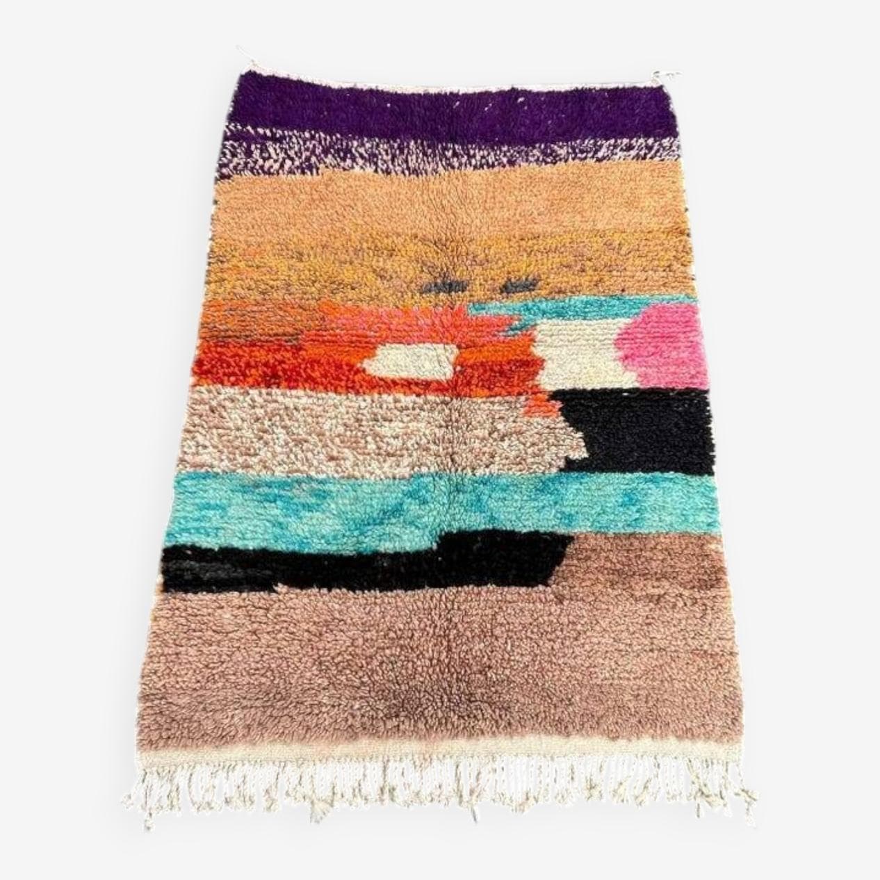 Ręcznie tkany dywan 250x150 cm, wełna, multikolor, Maroko - 201298