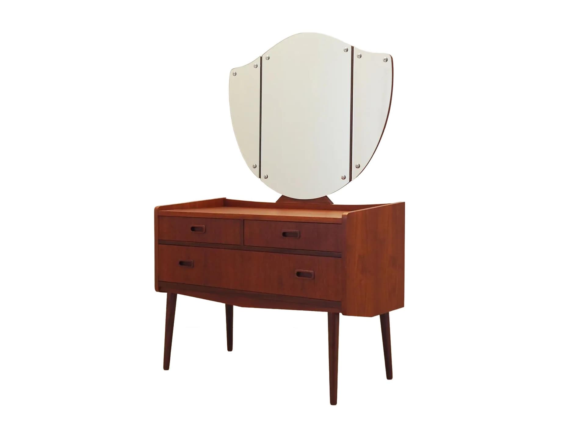 Toaletka, teak orange, Dania, lata 70.