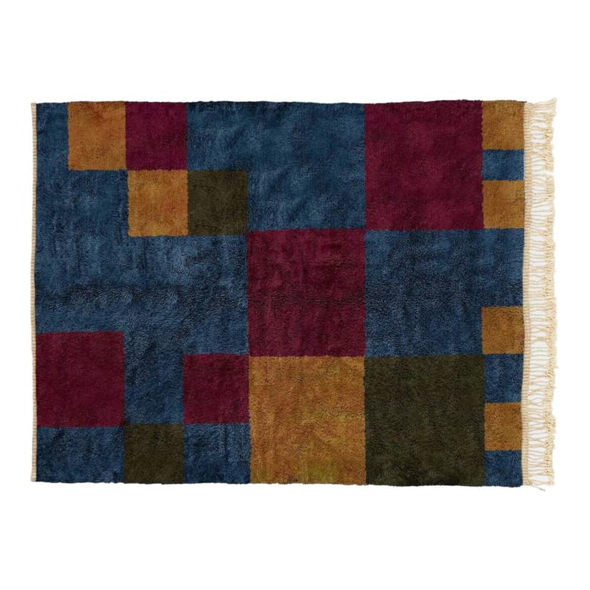 Ręcznie tkany dywan 240x160 cm, wełna, multikolor, Maroko