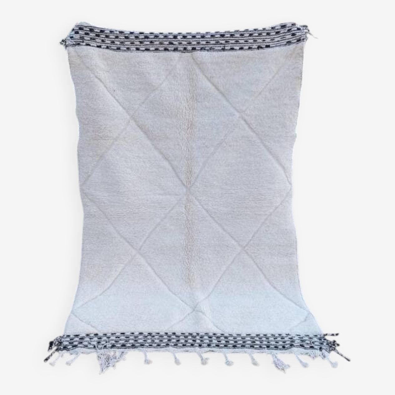 Ręcznie tkany dywan 250x150 cm, wełna, biały, Maroko - 203088