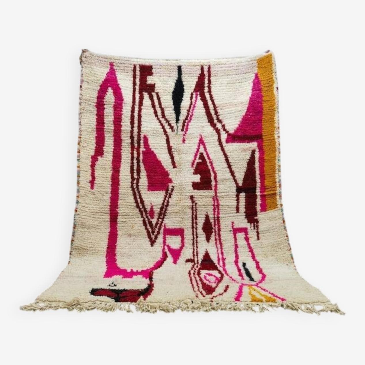 Ręcznie tkany dywan 250x150 cm, wełna, multikolor, Maroko - 203081