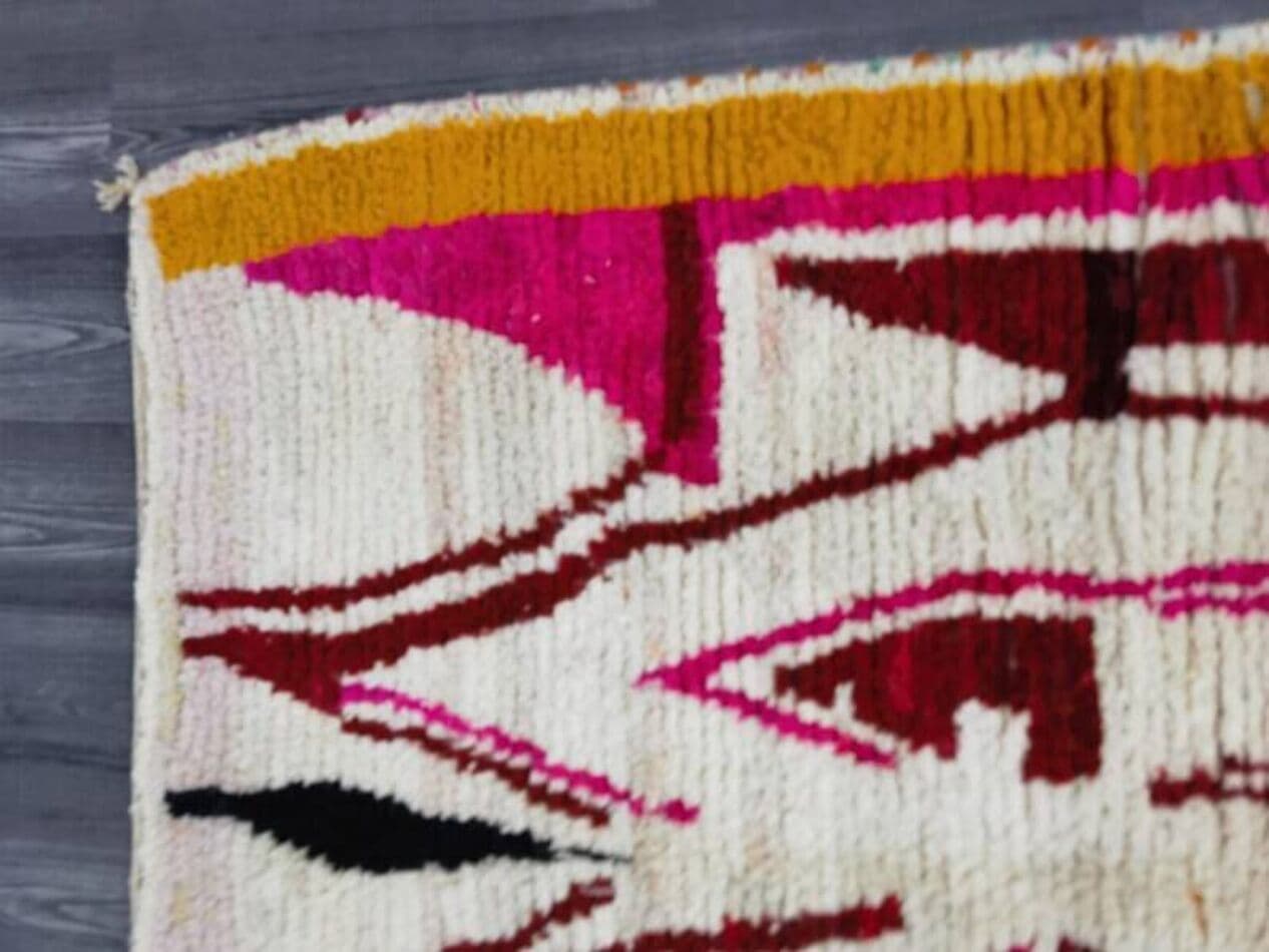 Ręcznie tkany dywan 250x150 cm, wełna, multikolor, Maroko - 203086