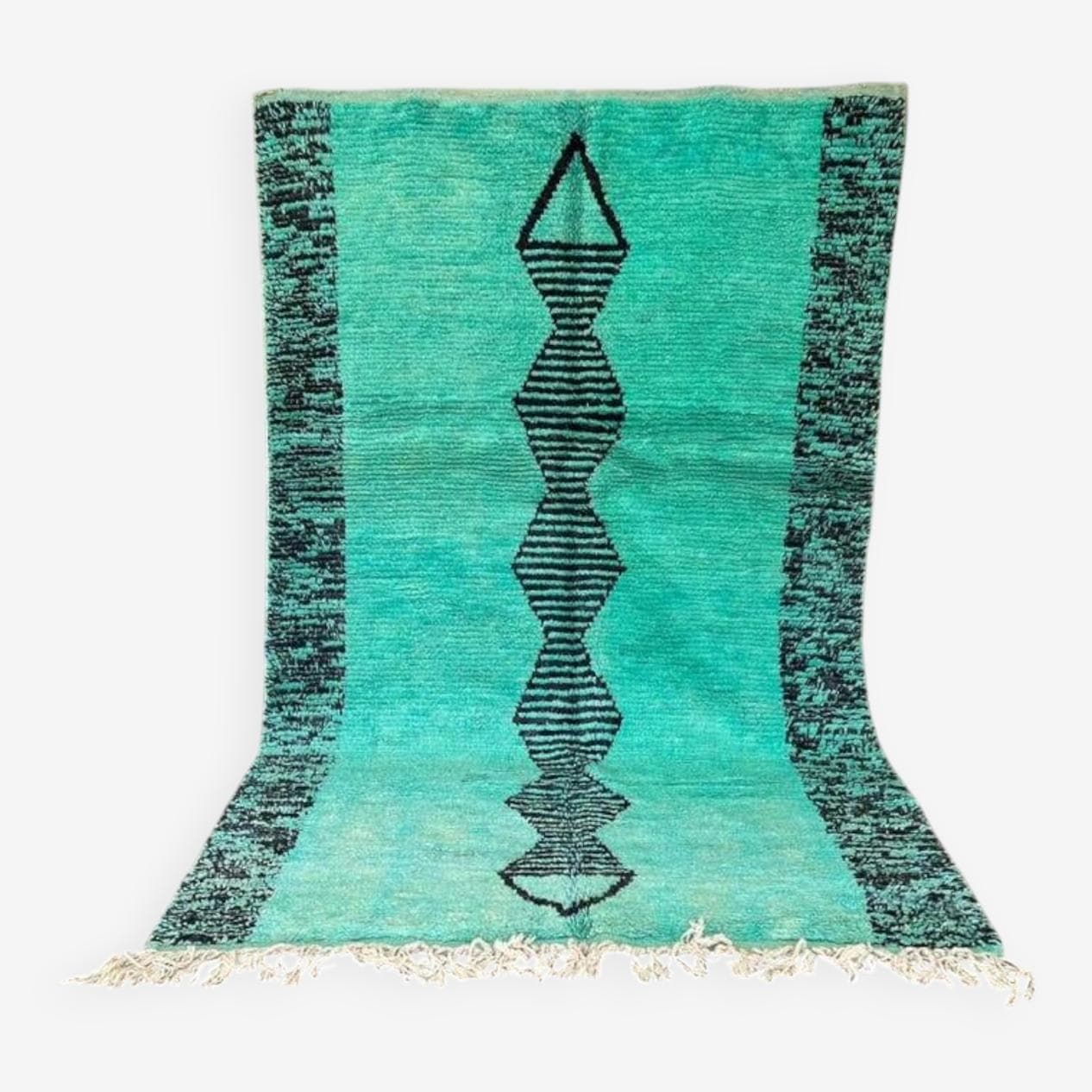 Ręcznie tkany dywan 200x300 cm, wełna, turkusowy, Maroko - 203054